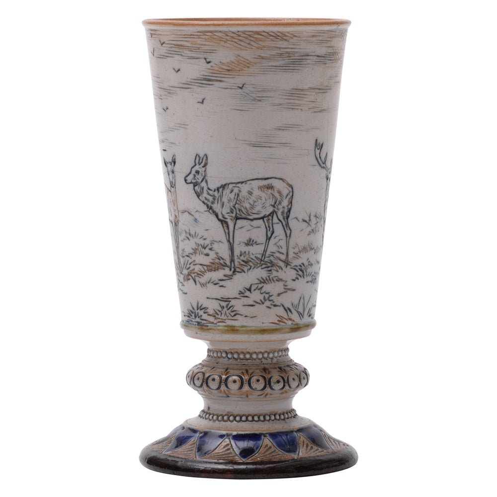 Lambeth Deer Vase by Hannah Barlow