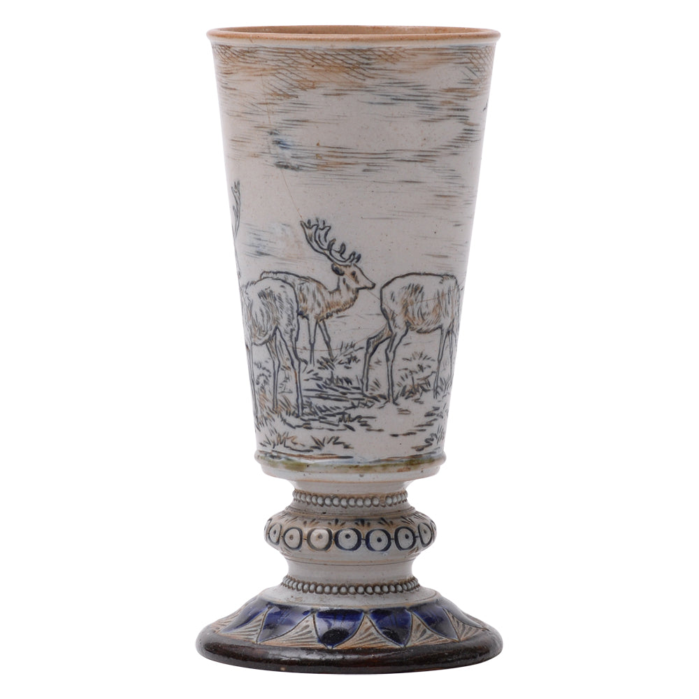 Lambeth Deer Vase by Hannah Barlow