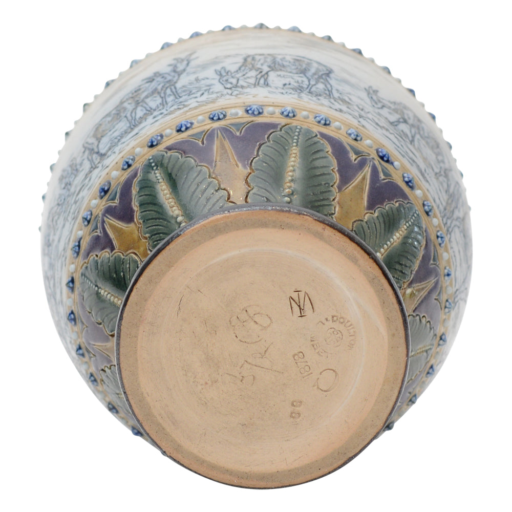 Lambeth Vase with Hourses and Goats vy Hannah Barlow