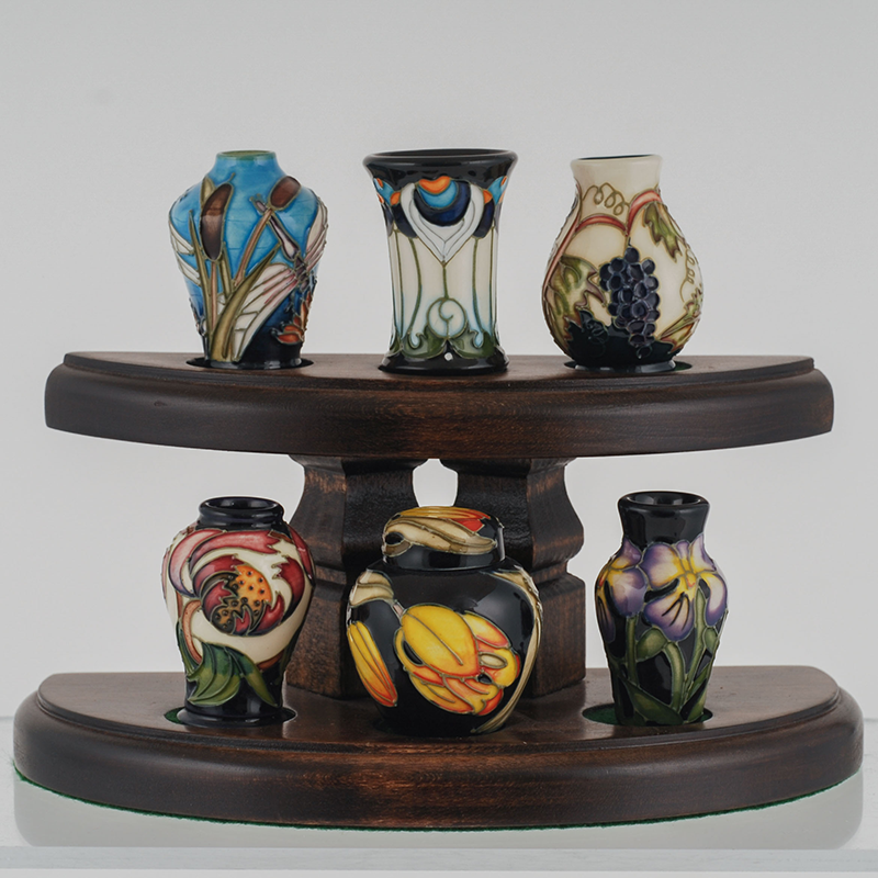 Moorcroft 2007 set of miniature vases