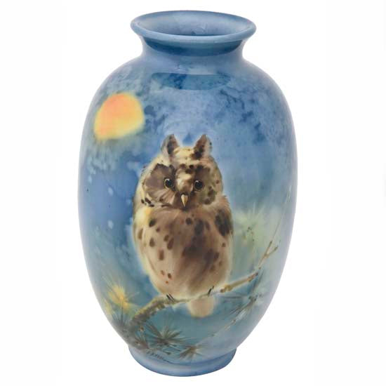 Titanian Young Long Eared Owl Vase