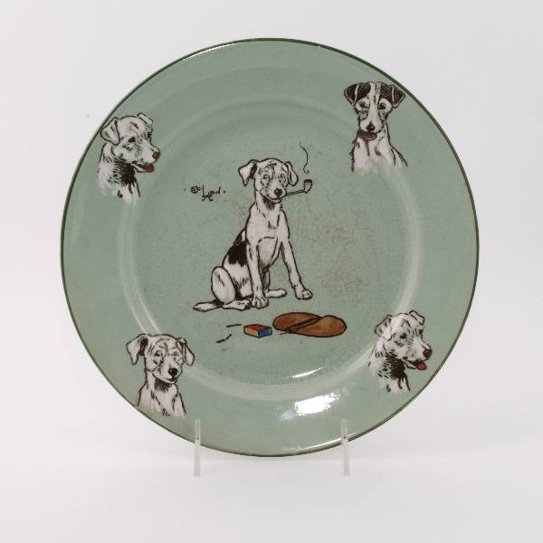 Cecil Aldin Dog Scene Plate