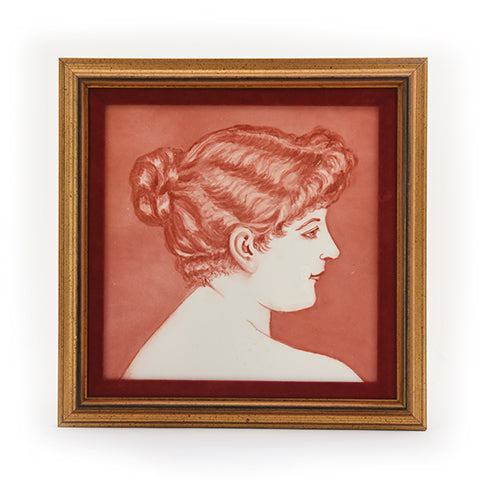 Tile Red Women Portrait. 