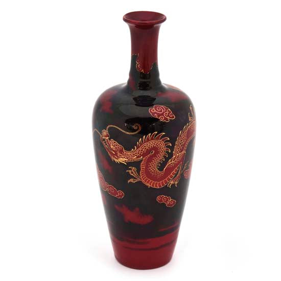 Flambe Dragon Vase