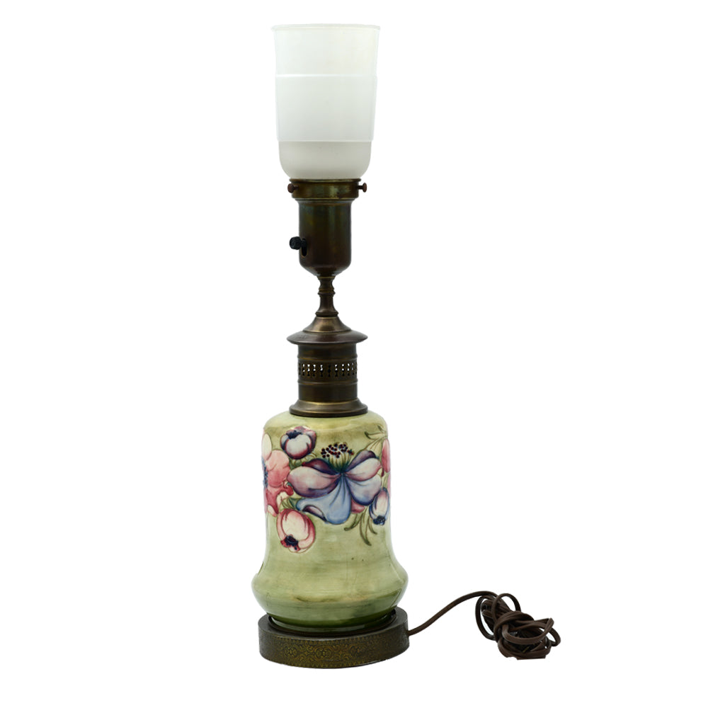 Old Anemone Moorecroft Lamp