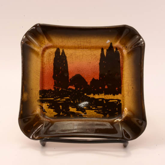 Poplars at Sunset Square Dish