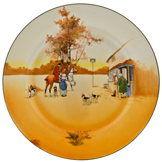 Hunting Scene Plate 10.25&quot;