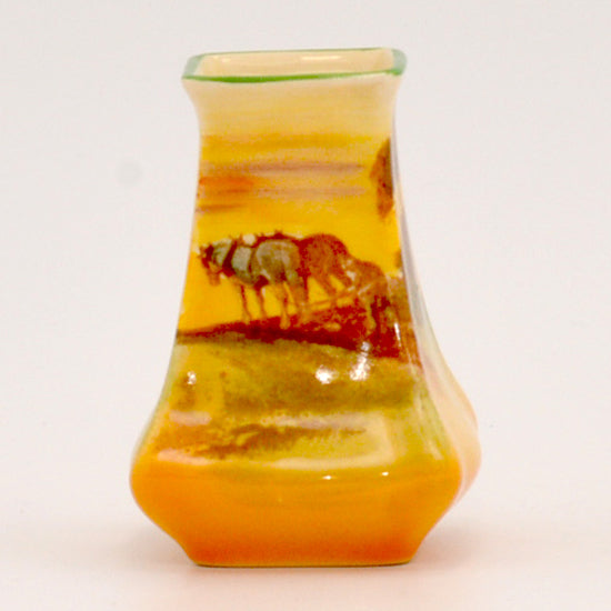 Mini Vase - Ploughing Scene