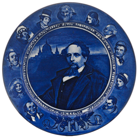Charles Dickens Plate Blue 10.25&quot;