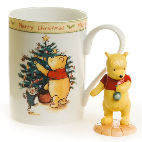 Winnie the Pooh Christmas Mug/Figure set